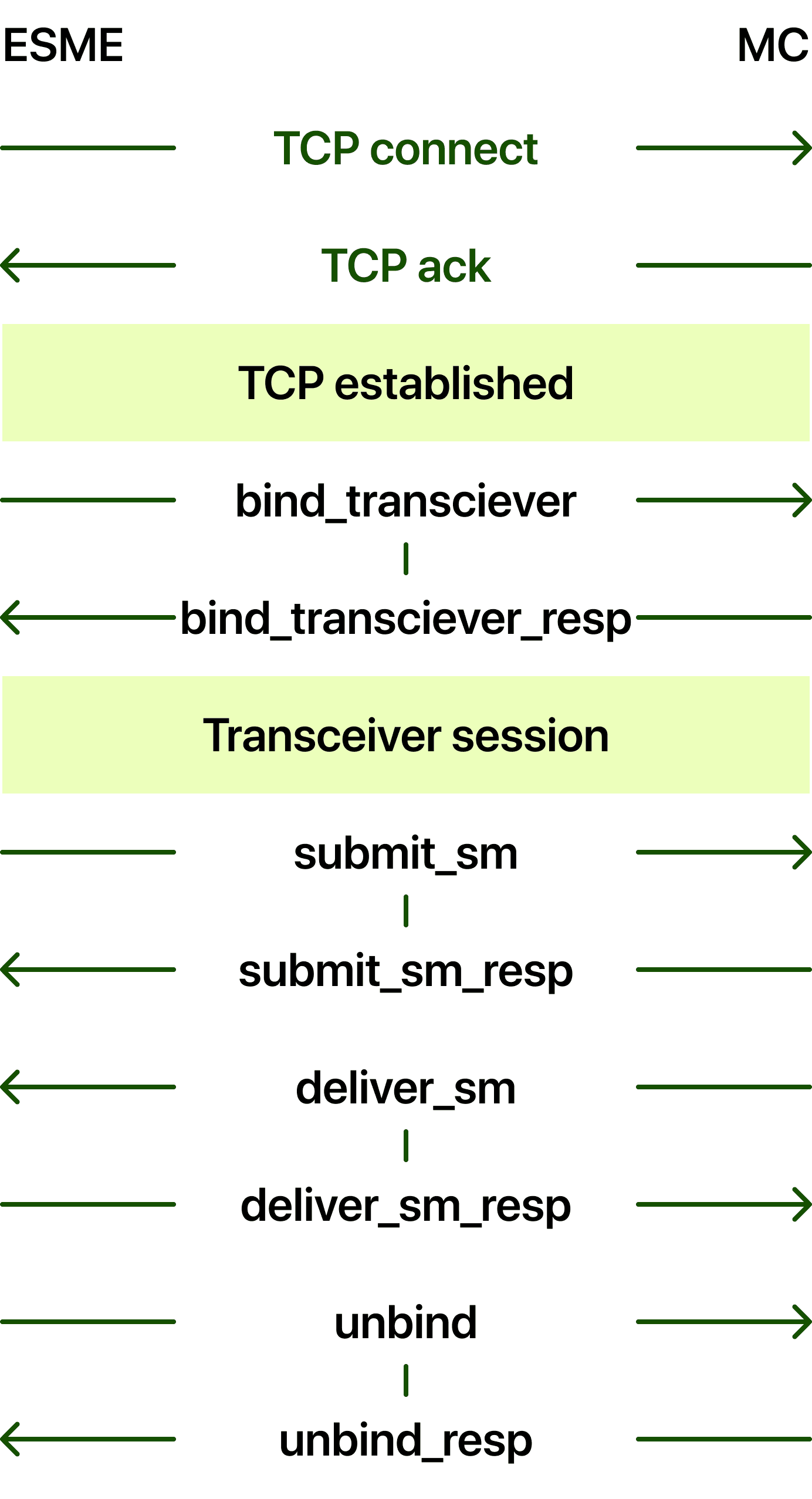 SMPP session illustration mobile